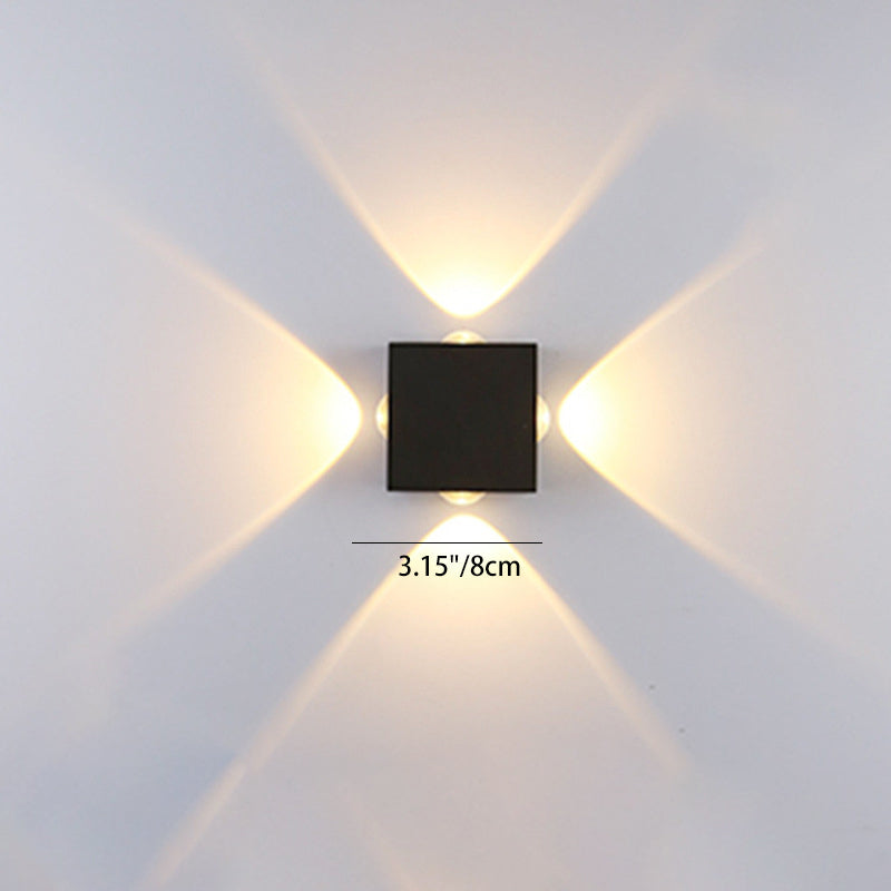 Moderne Minimalistische Runde Quadratische Orb Linse Aluminium LED Wand Sconces Lampe Für Garten | Karnz