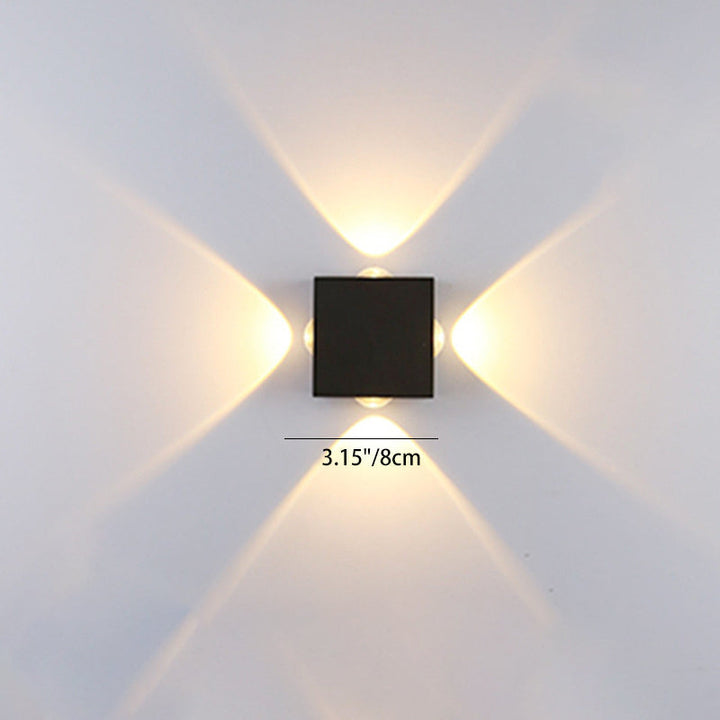 Moderne Minimalistische Runde Quadratische Orb Linse Aluminium LED Wand Sconces Lampe Für Garten | Karnz