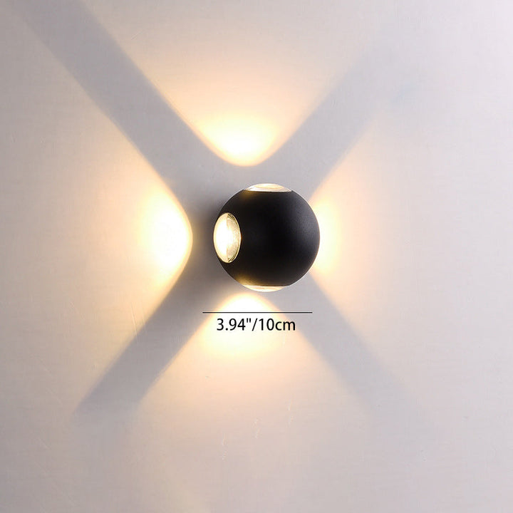 Moderne Minimalistische Runde Quadratische Orb Linse Aluminium LED Wand Sconces Lampe Für Garten | Karnz