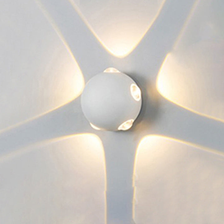 Moderne Minimalistische Runde Quadratische Orb Linse Aluminium LED Wand Sconces Lampe Für Garten | Karnz