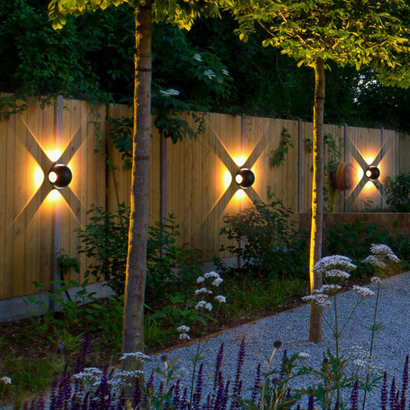 Moderne Minimalistische Runde Quadratische Orb Linse Aluminium LED Wand Sconces Lampe Für Garten | Karnz