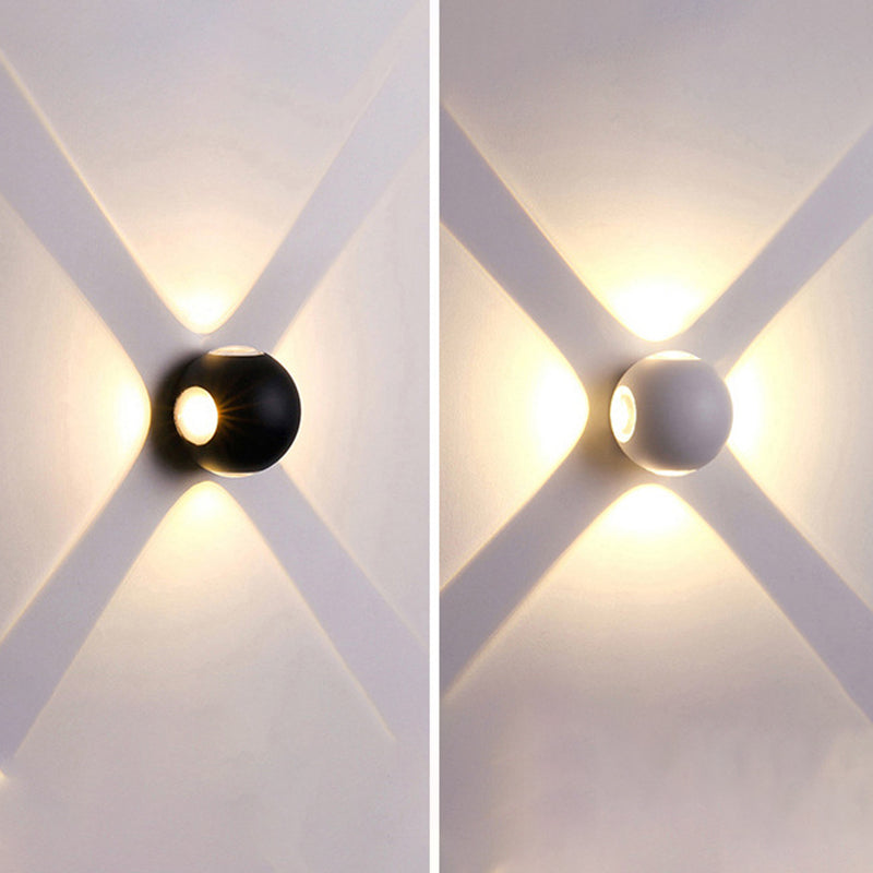 Moderne Minimalistische Runde Quadratische Orb Linse Aluminium LED Wand Sconces Lampe Für Garten | Karnz