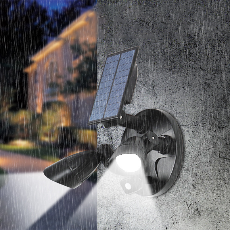 Moderne Einfachheit Solar Wasserdichte ABS PC Überwachungskamera Rotierbare Bewegungsmelder LED Wandleuchte für den Außenbereich | Karnz
