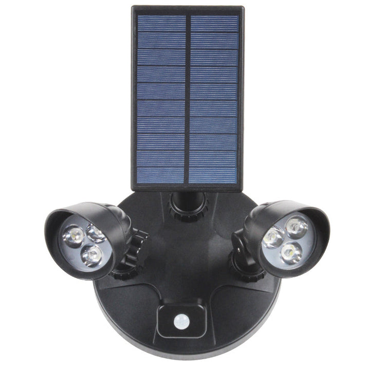 Moderne Einfachheit Solar Wasserdichte ABS PC Überwachungskamera Rotierbare Bewegungsmelder LED Wandleuchte für den Außenbereich | Karnz