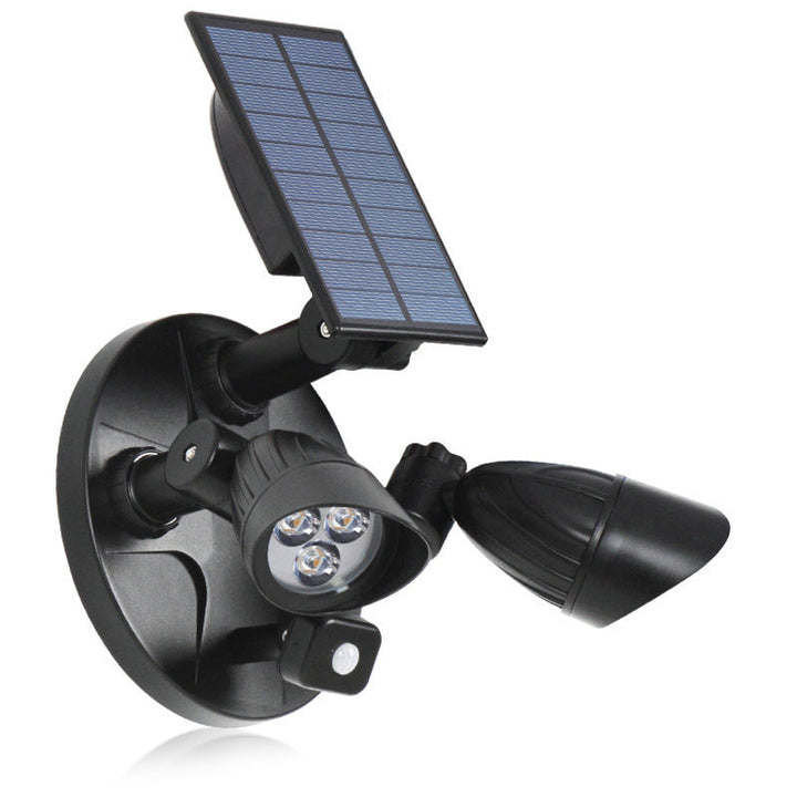 Moderne Einfachheit Solar Wasserdichte ABS PC Überwachungskamera Rotierbare Bewegungsmelder LED Wandleuchte für den Außenbereich | Karnz