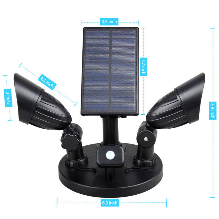 Moderne Einfachheit Solar Wasserdichte ABS PC Überwachungskamera Rotierbare Bewegungsmelder LED Wandleuchte für den Außenbereich | Karnz
