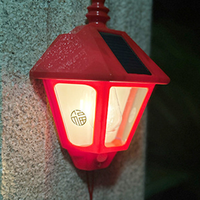 Zeitgenössische Retro Solar Wasserfest ABS Leuchtturm LED Wand Sconce Lampe Für Outdoor Patio | Karnz