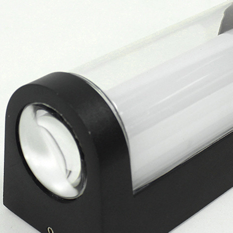 Moderne Einfachheit Wasserdichte Aluminium PC Zylinder Würfel LED Wandleuchte Lampe für Außenpatio | Karnz
