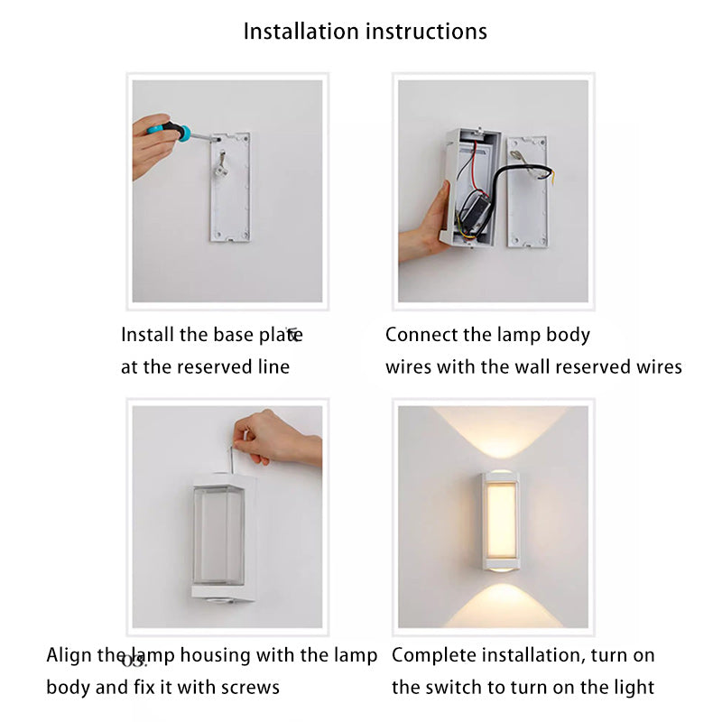 Moderne Einfachheit Wasserdichte Aluminium PC Zylinder Würfel LED Wandleuchte Lampe für Außenpatio | Karnz