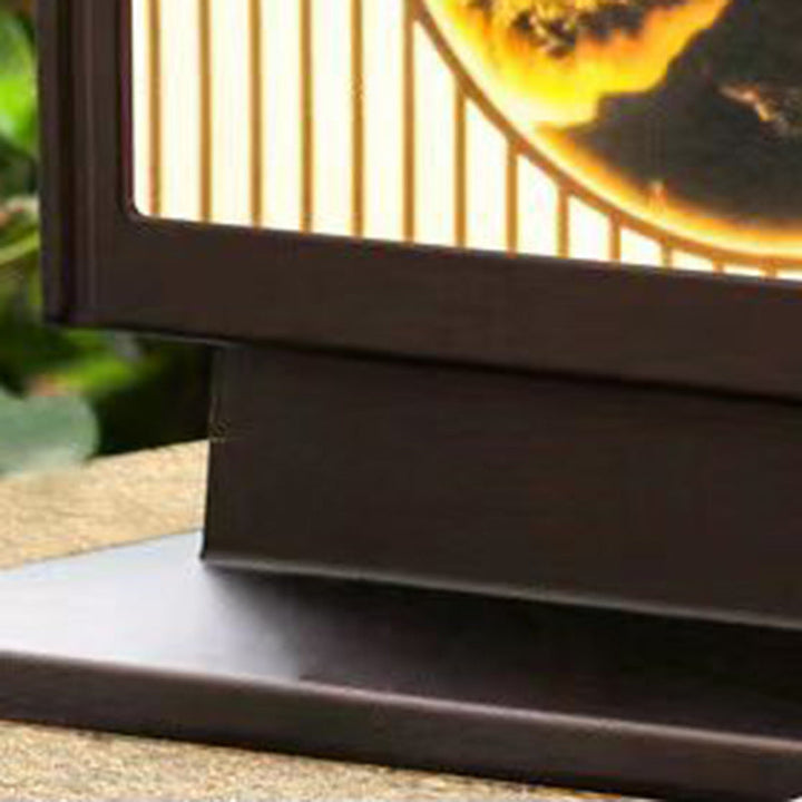 Traditionelle chinesische Solar wasserdichte Aluminium PC Glas Kiefer Baum quadratische Zylinder LED Landschaft Beleuchtung Außenlicht für Außenpatio | Karnz