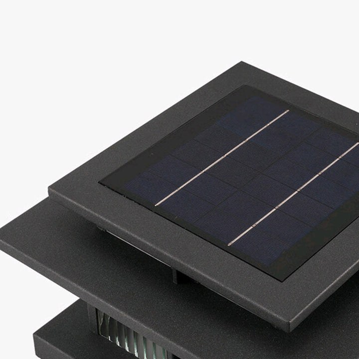 Modern Minimalist Solar Waterproof Square Cylinder Aluminiumlegierung Glas LED Landschaft Beleuchtung Außenlicht Für Außenpatio | Karnz