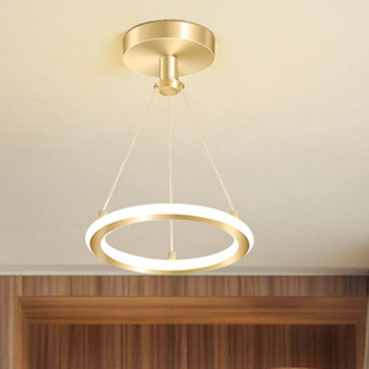 Moderne skandinavische runde LED-Deckenleuchte aus Metall und Siliziumdioxid zur halben Deckenmontage für Flure