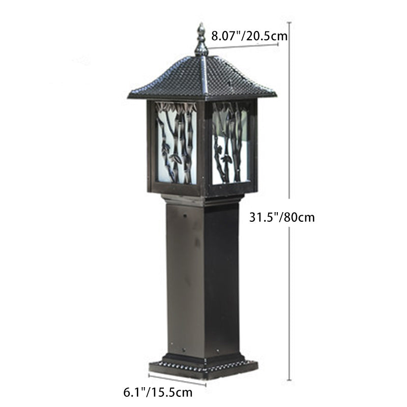 Traditionelle europäische Solar-wasserfeste Aluminiumzylinder-Bambus 1-Licht Landschaftsbeleuchtung Außenbeleuchtung für den Garten | Karnz
