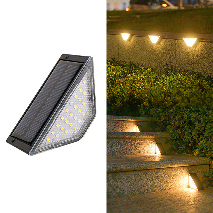 Moderne Einfachheit Solar Wasserdicht ABS PS Dreieck LED Landschaftsbeleuchtung Außenlicht Für Außenpatio | Karnz