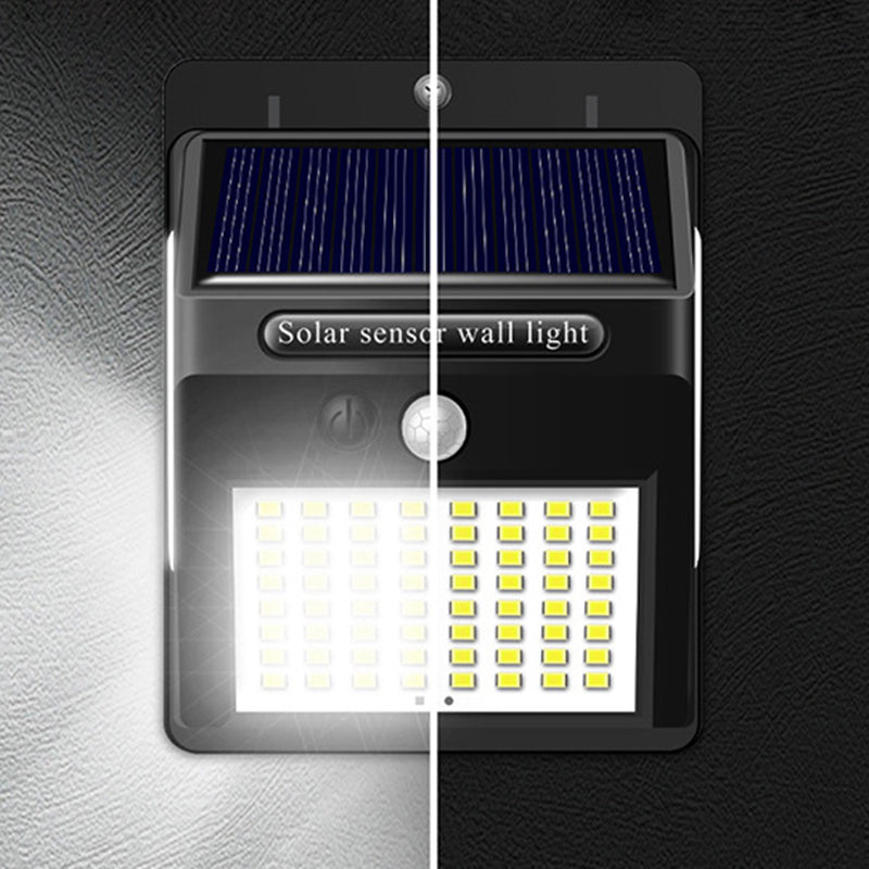 Moderne Einfachheit Solar Wasserdicht Bewegungsmelder ABS Rechteckige LED Wandleuchte Lampe für Außenpatio | Karnz