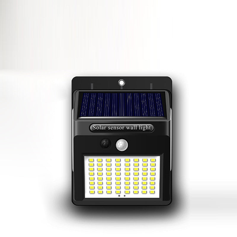 Moderne Einfachheit Solar Wasserdicht Bewegungsmelder ABS Rechteckige LED Wandleuchte Lampe für Außenpatio | Karnz