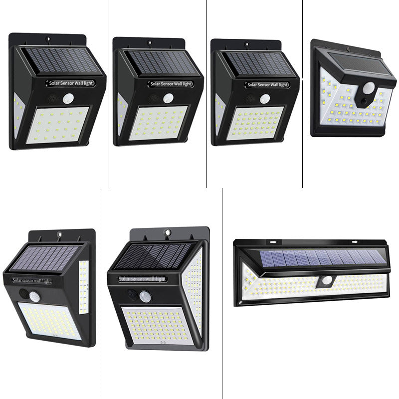 Moderne Einfachheit Solar Wasserdicht Bewegungsmelder ABS Rechteckige LED Wandleuchte Lampe für Außenpatio | Karnz