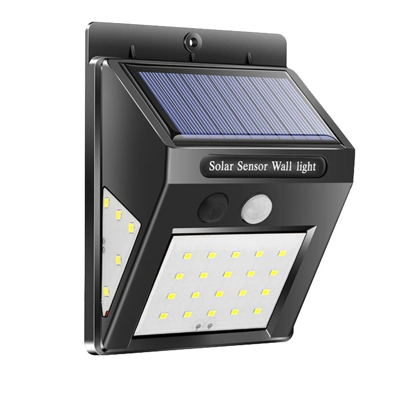 Moderne Einfachheit Solar Wasserdicht Bewegungsmelder ABS Rechteckige LED Wandleuchte Lampe für Außenpatio | Karnz