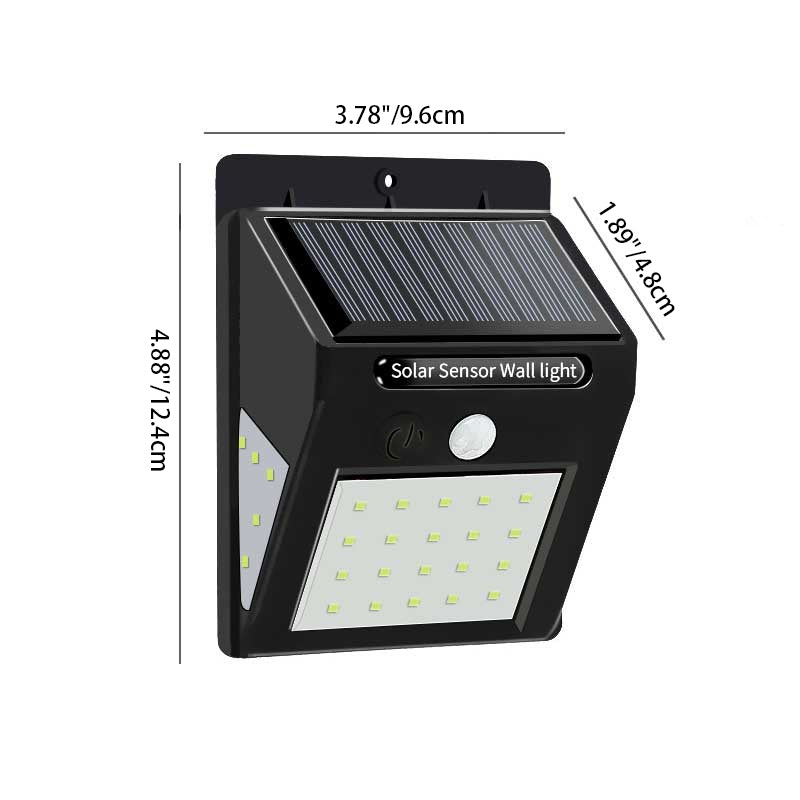 Moderne Einfachheit Solar Wasserdicht Bewegungsmelder ABS Rechteckige LED Wandleuchte Lampe für Außenpatio | Karnz