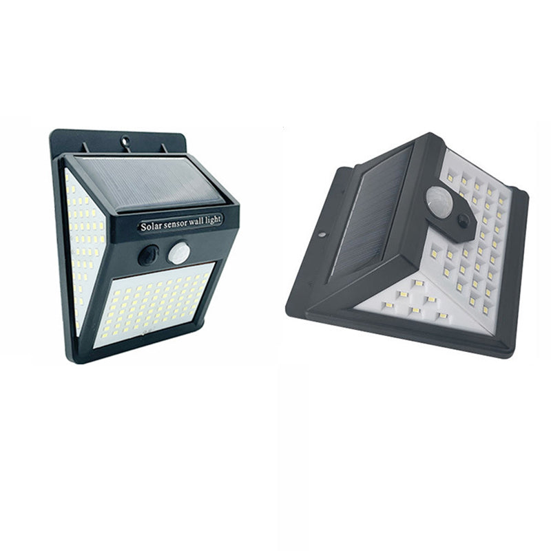 Moderne Einfachheit Solar Wasserdicht Bewegungsmelder ABS Rechteckige LED Wandleuchte Lampe für Außenpatio | Karnz