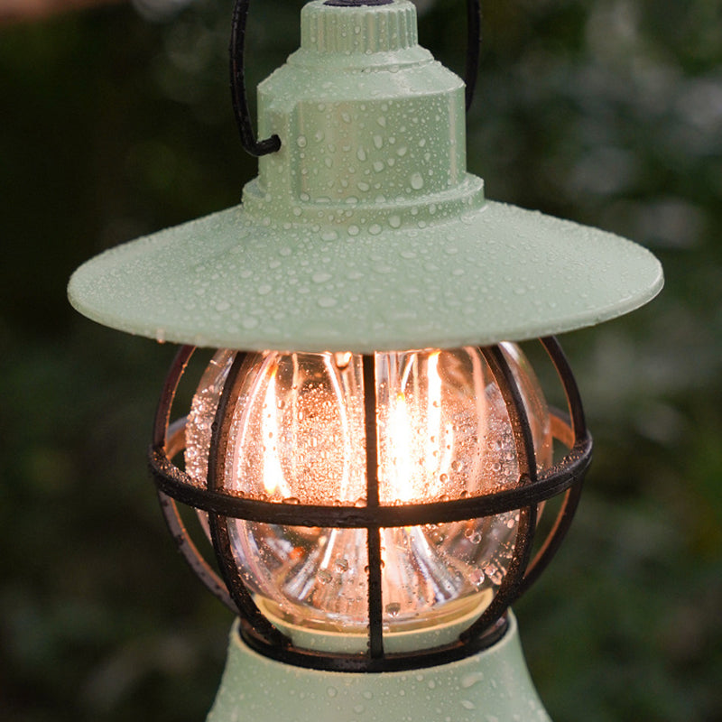 Moderne, wasserdichte und wiederaufladbare LED-Tischleuchte im Retro-Stil aus ABS-, PS- und PP-Stahl für den Außenbereich – ideal für den Garten.