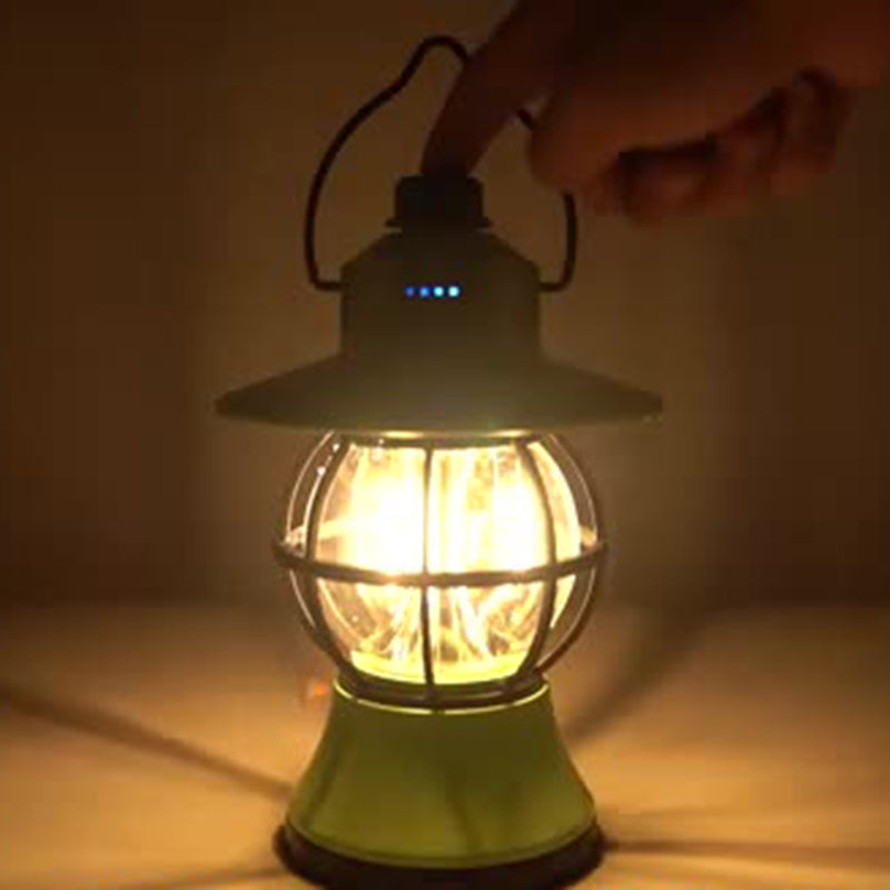 Moderne, wasserdichte und wiederaufladbare LED-Tischleuchte im Retro-Stil aus ABS-, PS- und PP-Stahl für den Außenbereich – ideal für den Garten.