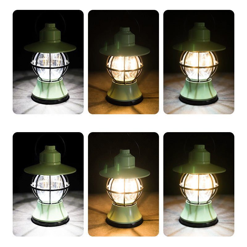 Moderne, wasserdichte und wiederaufladbare LED-Tischleuchte im Retro-Stil aus ABS-, PS- und PP-Stahl für den Außenbereich – ideal für den Garten.