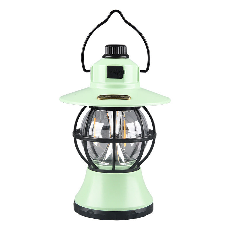 Moderne, wasserdichte und wiederaufladbare LED-Tischleuchte im Retro-Stil aus ABS-, PS- und PP-Stahl für den Außenbereich – ideal für den Garten.