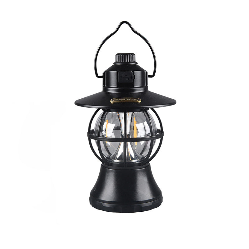 Moderne, wasserdichte und wiederaufladbare LED-Tischleuchte im Retro-Stil aus ABS-, PS- und PP-Stahl für den Außenbereich – ideal für den Garten.