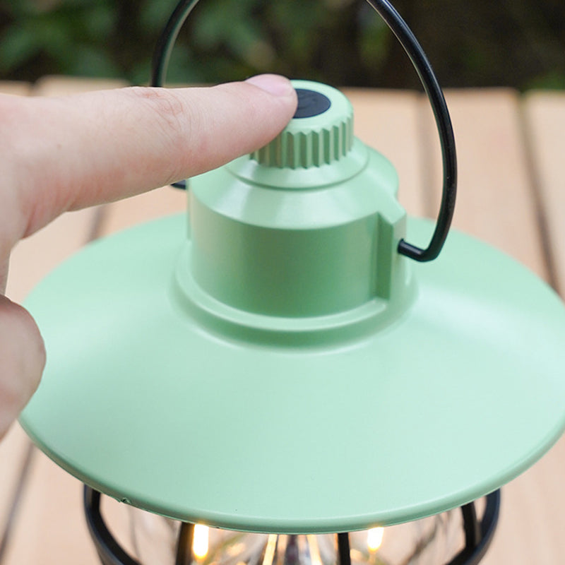 Moderne, wasserdichte und wiederaufladbare LED-Tischleuchte im Retro-Stil aus ABS-, PS- und PP-Stahl für den Außenbereich – ideal für den Garten.