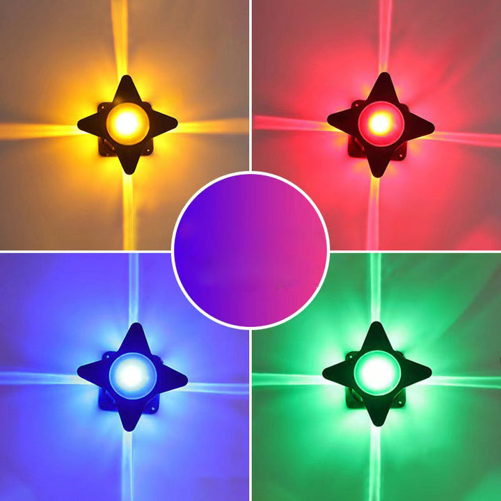 Zeitgenössische Kreative Wasserdichte Aluminium Acryl PC Kreuz Stern LED Wandleuchte Lampe Für Außenpatio | Karnz