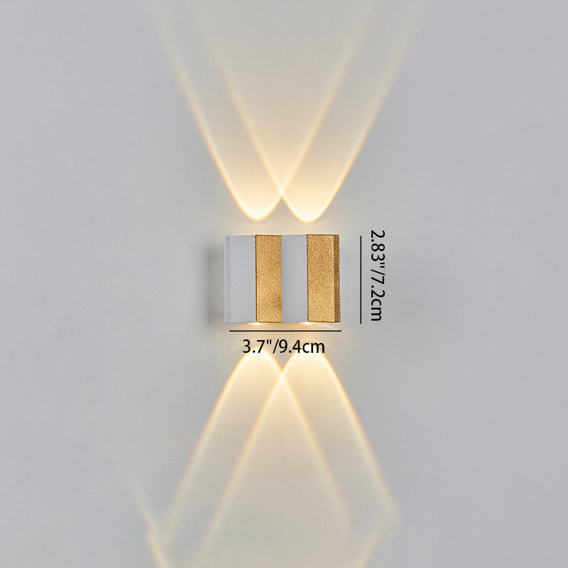 Moderne Einfachheit Wasserdichte Aluminium Rechteckige Gebogene Auf- und Abwärts LED Wandlampe Für Outdoor Patio | Karnz