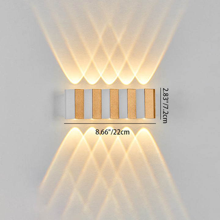Moderne Einfachheit Wasserdichte Aluminium Rechteckige Gebogene Auf- und Abwärts LED Wandlampe Für Outdoor Patio | Karnz