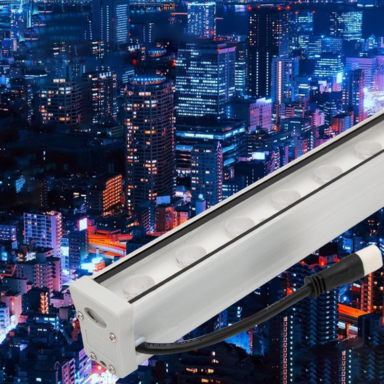 Moderne Einfachheit Wasserdicht Aluminium Verstärkt Glas Streifen Rechteckige LED Wandleuchte Lampe Für Außenpatio | Karnz