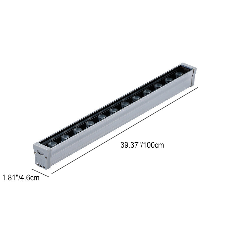 Moderne Einfachheit Wasserdicht Aluminium Verstärkt Glas Streifen Rechteckige LED Wandleuchte Lampe Für Außenpatio | Karnz