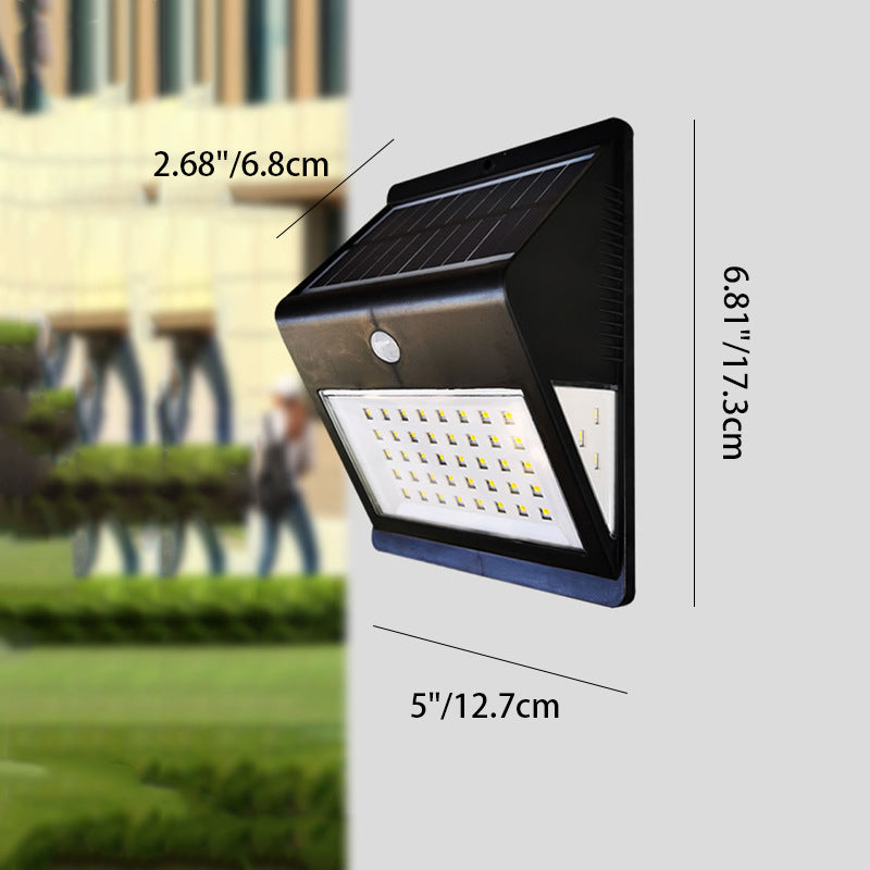 Moderne Einfachheit Solar wasserdichtes Triangle ABS PC Menschensensor LED Wandleuchte Lampe Außenlicht für Außenpatio | Karnz