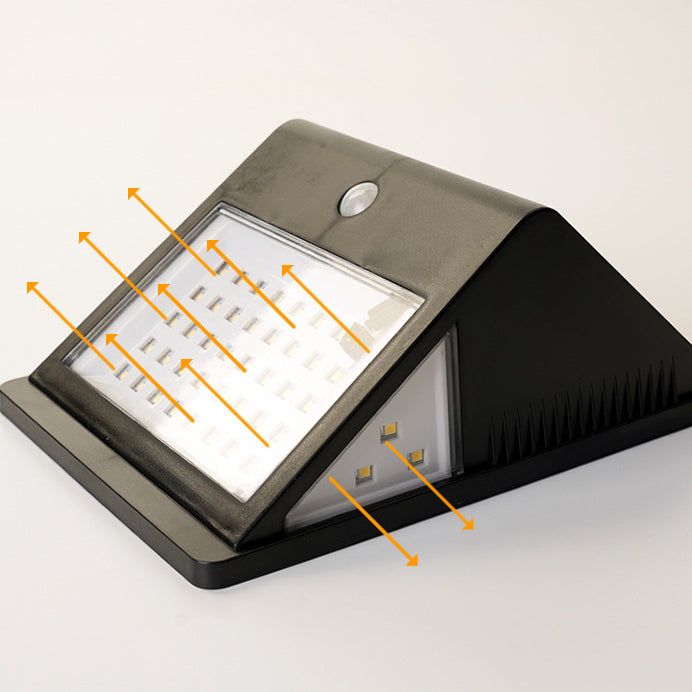 Moderne Einfachheit Solar wasserdichtes Triangle ABS PC Menschensensor LED Wandleuchte Lampe Außenlicht für Außenpatio | Karnz