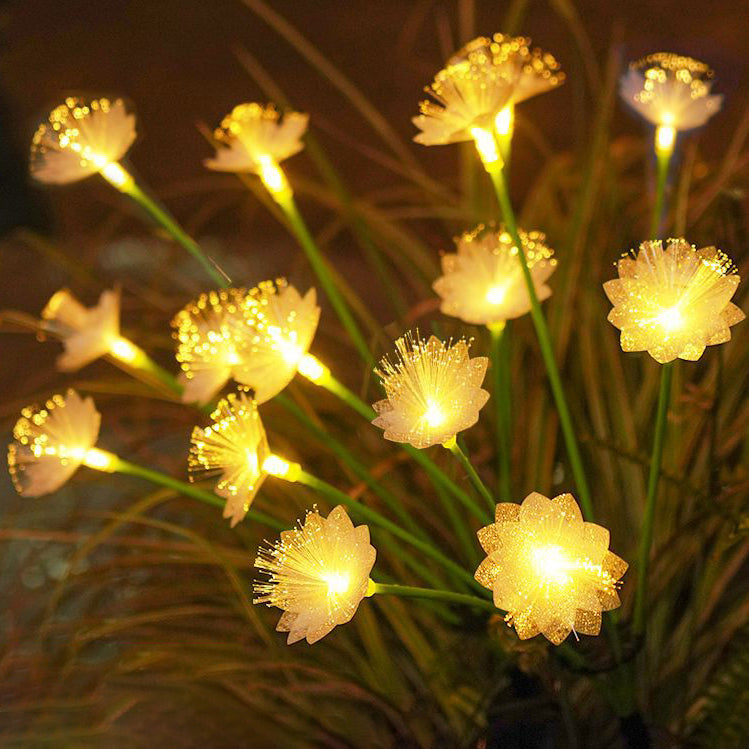 Moderne Art Deco Solar Waterproof Edelstahl Glasfaser ABS Silica Sakura Pilz LED Außenleuchte Landschaft Beleuchtung Für Garten | Karnz