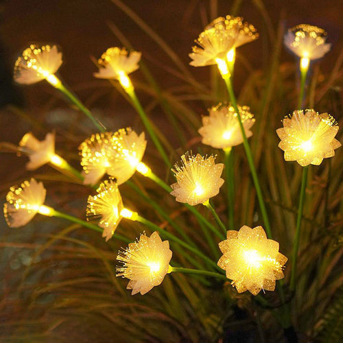 Moderne Art Deco Solar Waterproof Edelstahl Glasfaser ABS Silica Sakura Pilz LED Außenleuchte Landschaft Beleuchtung Für Garten | Karnz