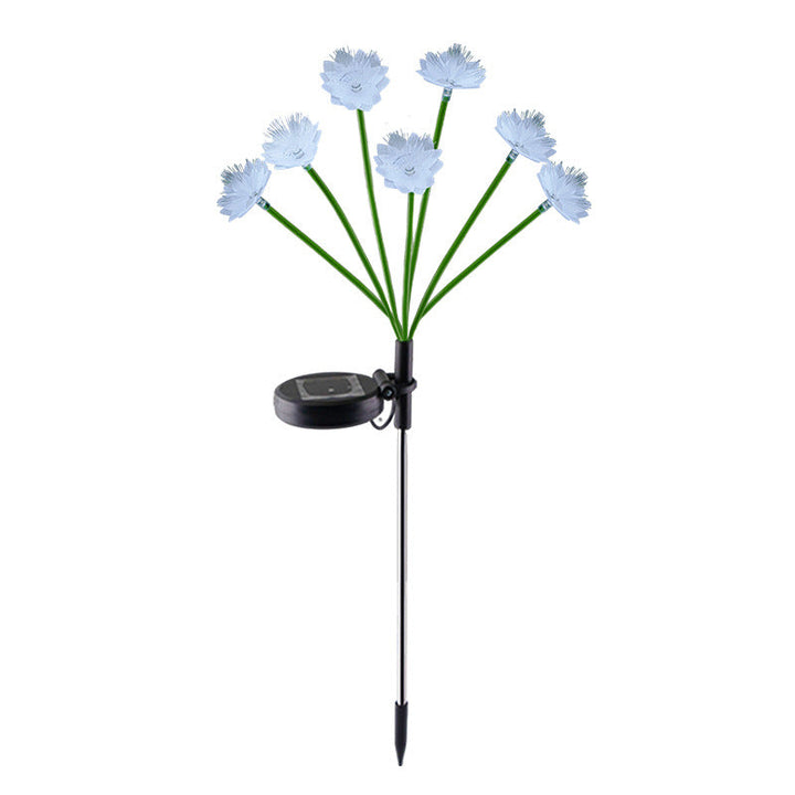 Moderne Art Deco Solar Waterproof Edelstahl Glasfaser ABS Silica Sakura Pilz LED Außenleuchte Landschaft Beleuchtung Für Garten | Karnz