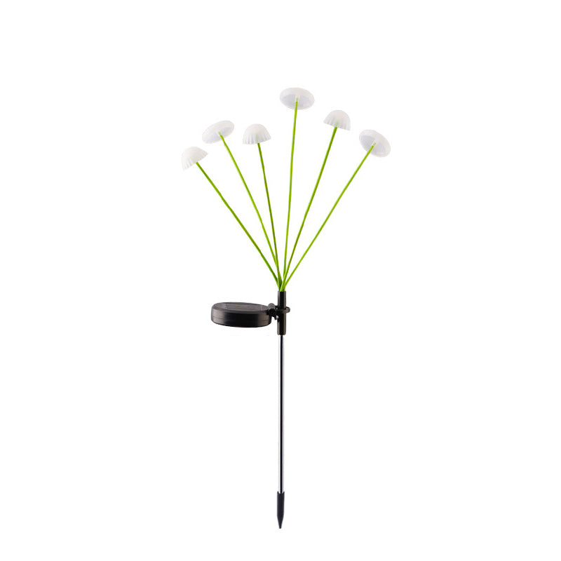 Moderne Art Deco Solar Waterproof Edelstahl Glasfaser ABS Silica Sakura Pilz LED Außenleuchte Landschaft Beleuchtung Für Garten | Karnz