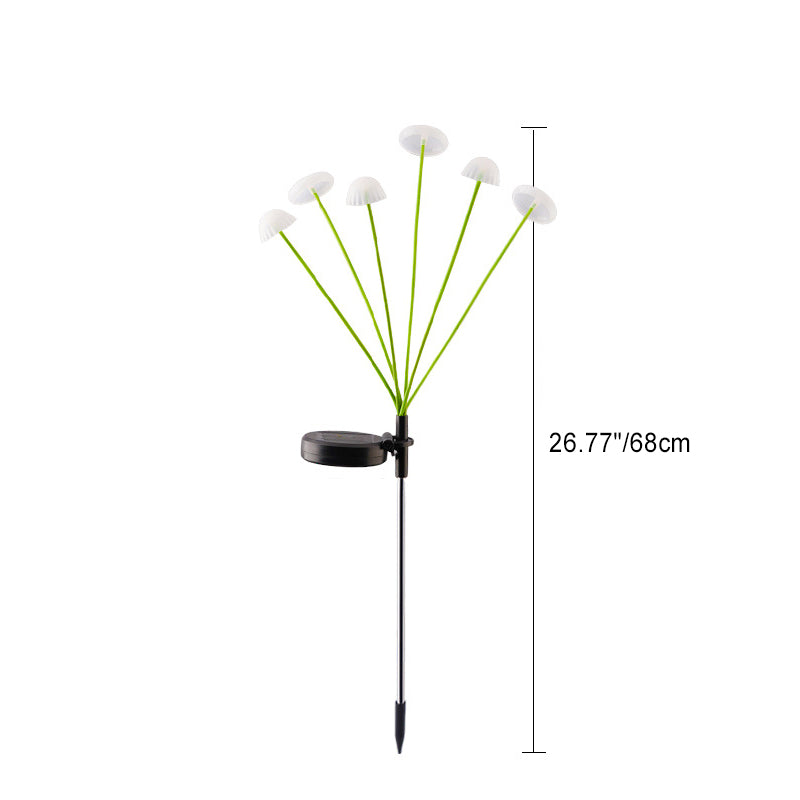Moderne Art Deco Solar Waterproof Edelstahl Glasfaser ABS Silica Sakura Pilz LED Außenleuchte Landschaft Beleuchtung Für Garten | Karnz
