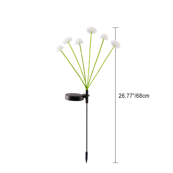 Moderne Art Deco Solar Waterproof Edelstahl Glasfaser ABS Silica Sakura Pilz LED Außenleuchte Landschaft Beleuchtung Für Garten | Karnz