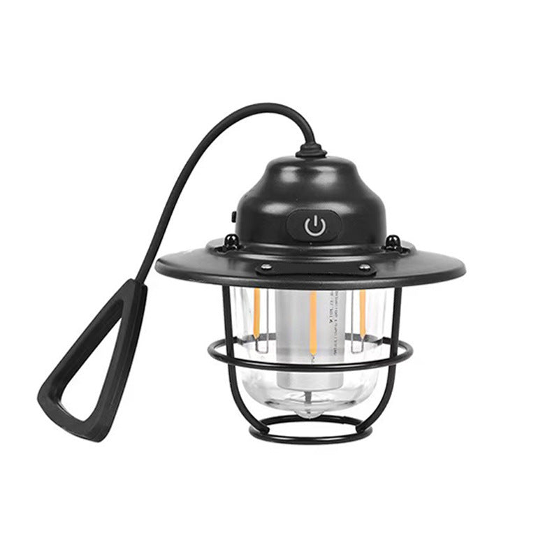Zeitgenössische Retro Wiederaufladbare Wasserfeste Eisen Silica ABS PC Strobile LED Outdoor Licht Für Garten | Karnz