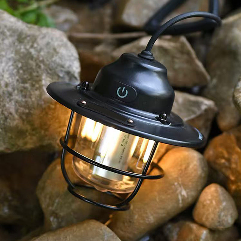 Zeitgenössische Retro Wiederaufladbare Wasserfeste Eisen Silica ABS PC Strobile LED Outdoor Licht Für Garten | Karnz