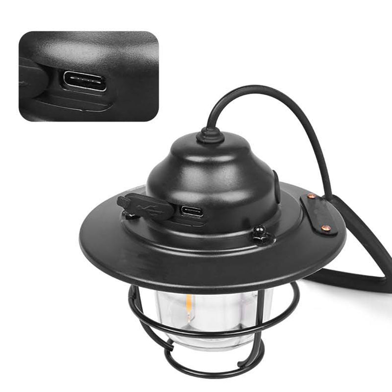 Zeitgenössische Retro Wiederaufladbare Wasserfeste Eisen Silica ABS PC Strobile LED Outdoor Licht Für Garten | Karnz