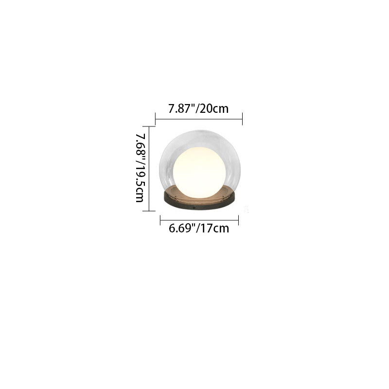 Moderne Schlichtheit Solar Wasserdicht Edelstahl PE PMMA Ball Mond 1-Licht Außenleuchte für Garten | Karnz