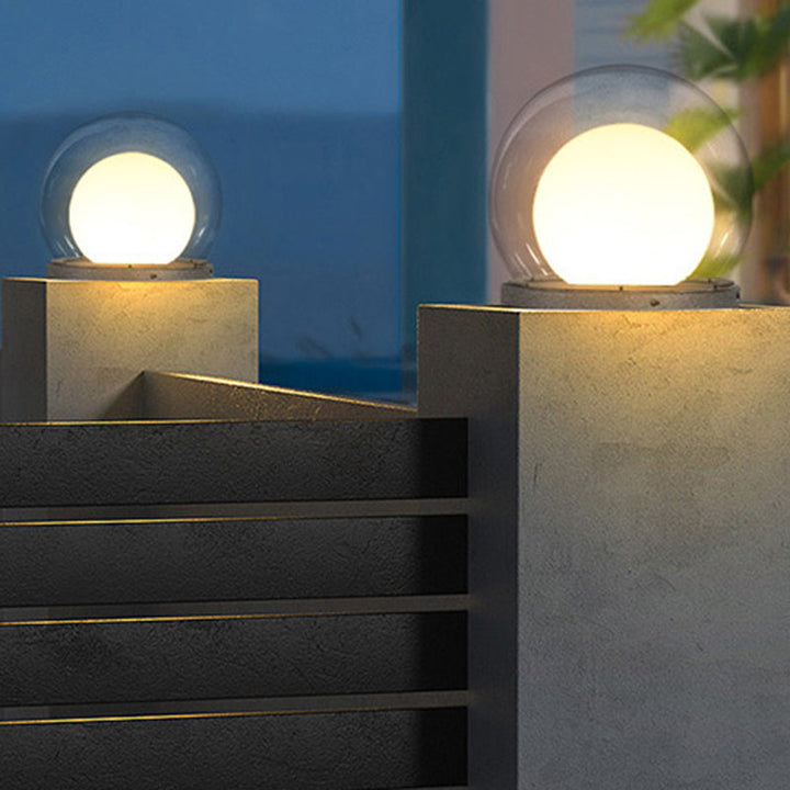 Moderne Schlichtheit Solar Wasserdicht Edelstahl PE PMMA Ball Mond 1-Licht Außenleuchte für Garten | Karnz