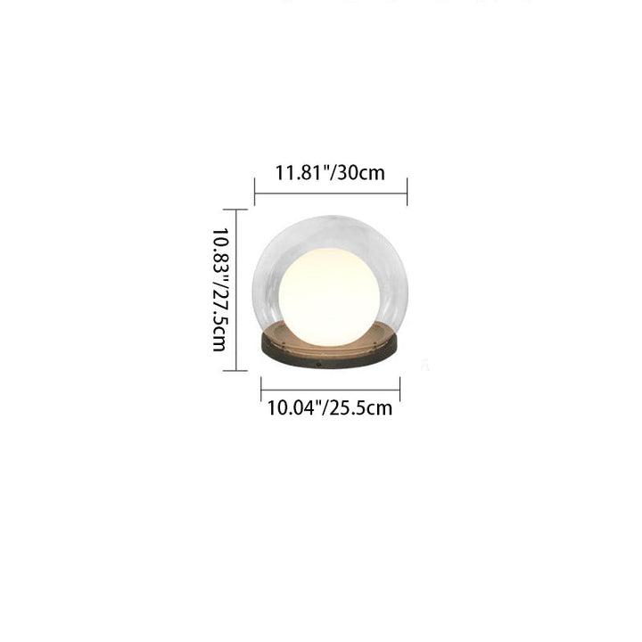 Moderne Schlichtheit Solar Wasserdicht Edelstahl PE PMMA Ball Mond 1-Licht Außenleuchte für Garten | Karnz