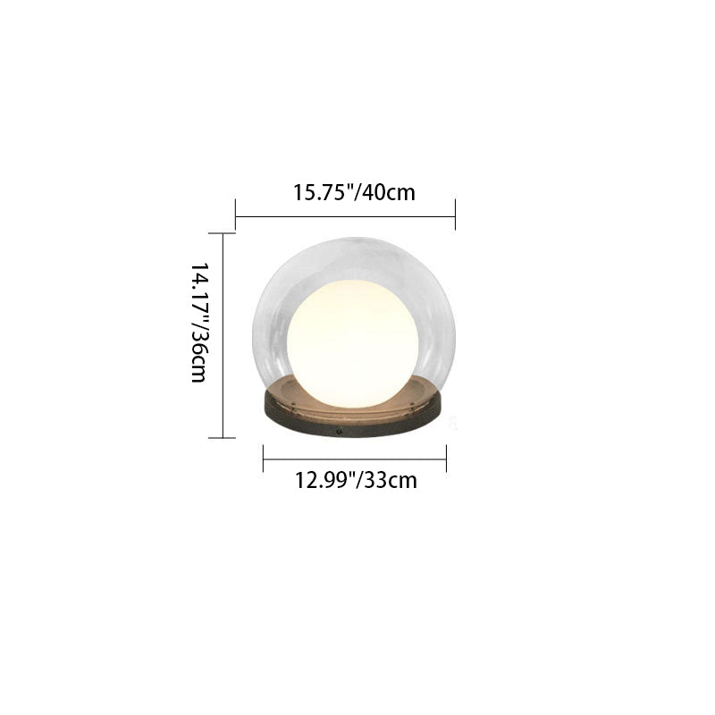 Moderne Schlichtheit Solar Wasserdicht Edelstahl PE PMMA Ball Mond 1-Licht Außenleuchte für Garten | Karnz